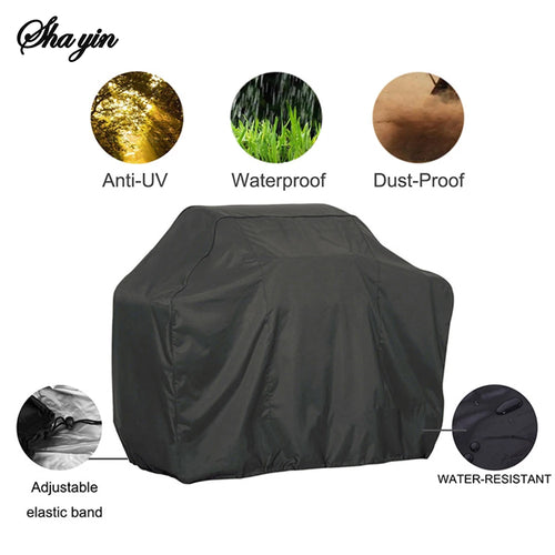 1PC Bbq Barbecue Grill Cover Waterproof Cover Multi-Functional Dust And Waterproof Protective Cover For Barbecue Grills
